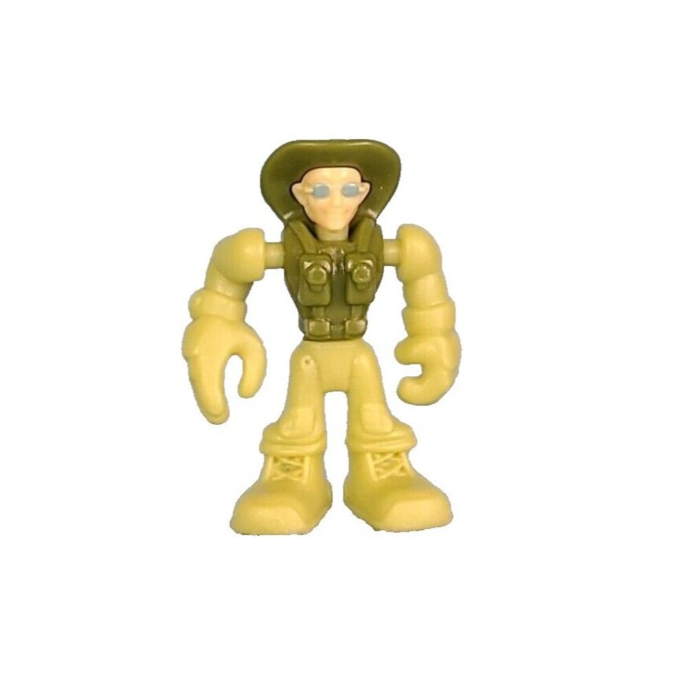 Fisher Price Imaginext Mini Military Man Guy w/ Hat, Sunglasses, Vest ~ X Cond